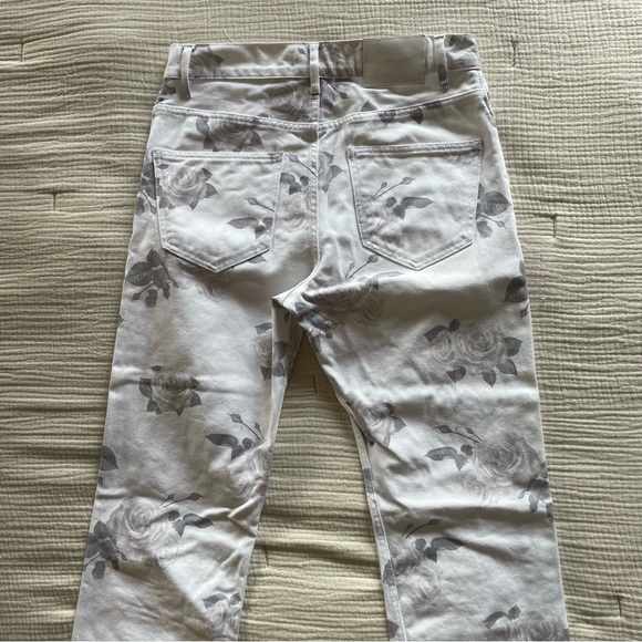 Ernest W. Baker White Rose Print Denim size S - Picture 2 of 5